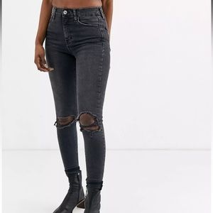 Moto Jamie Ripped Knee Jeans